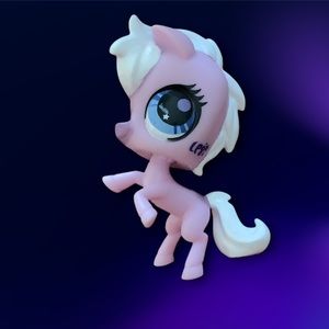 Littlest Pet Shop Lilac PinkWhite Horse Pony